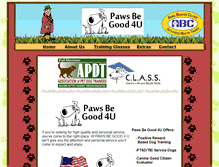 Tablet Screenshot of pawsbegood.com